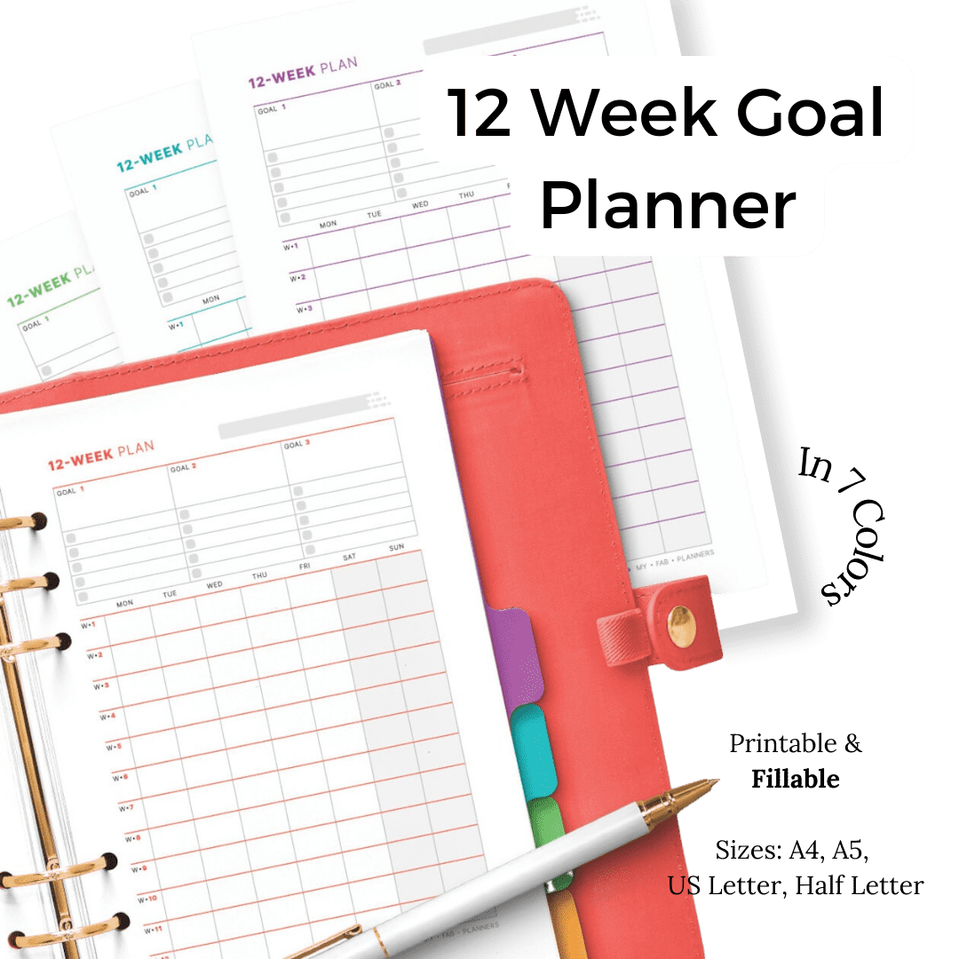 12 week Goal planner